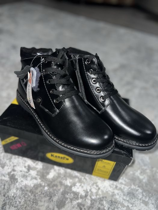 Зимові чоловічі шкіряні черевики