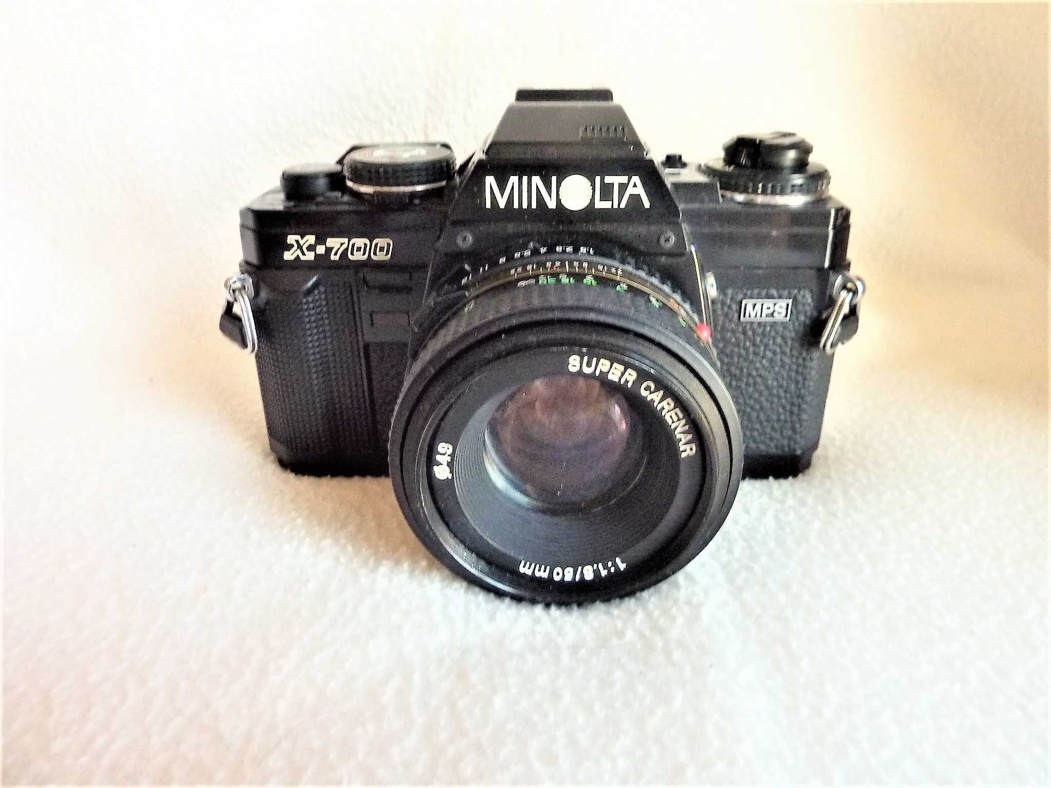 Aparat analogowy Minolta X-700 Obiektyw 50/1.8 lata 90
