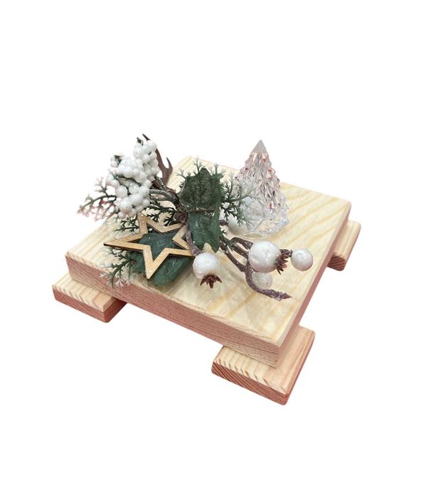 Podstawa do kompozycji kwiatowych 14 cm podstawka pod stroik drewniana