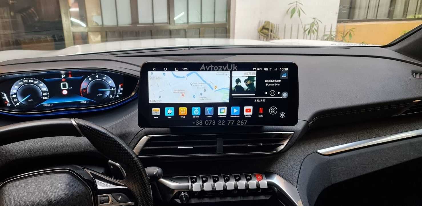 Магнитола PEUGEOT 208 2008 3008 4008 5008 Дисплей CarPlay Android 14
