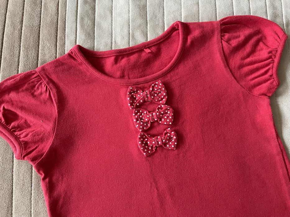 #1 Bluzeczka koszulka czerwona r. 92-98