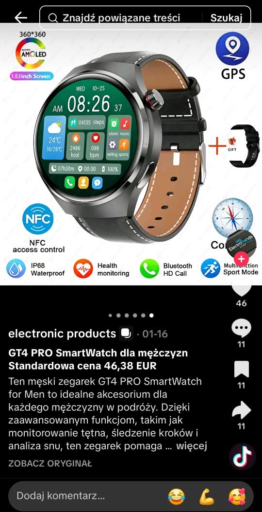 smart watch gt4 PRO+