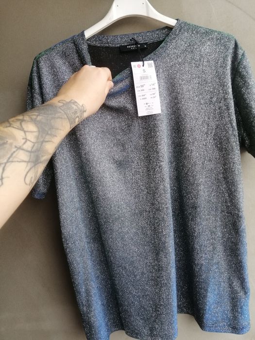 Nowa bluzka kameleon brokat S M L