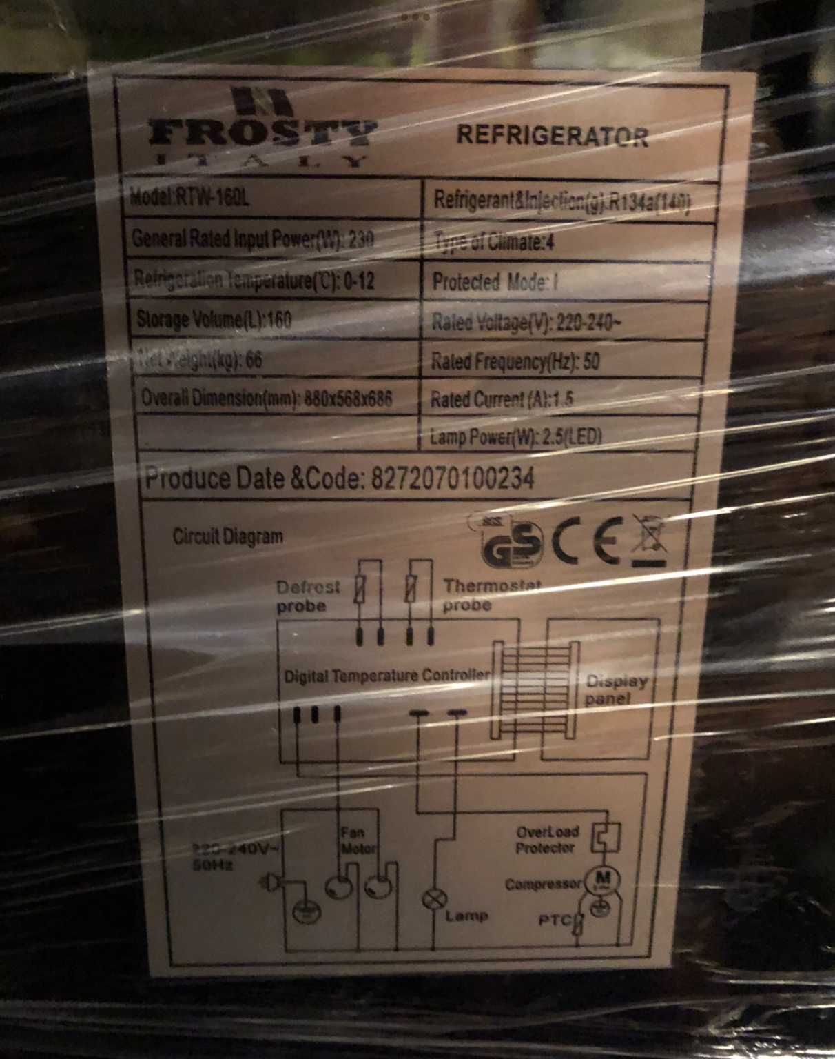 Б/у Настольная холодильная витрина Frosty RTW 160