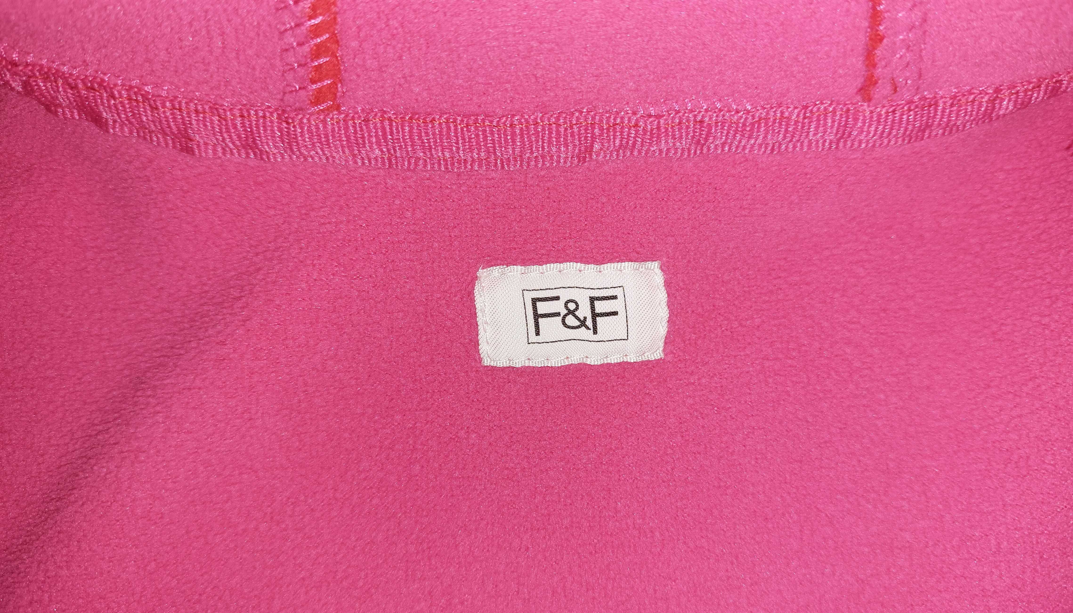 F&F, Malinowy płaszczyk dla dziewczynki, rozmiar 98
