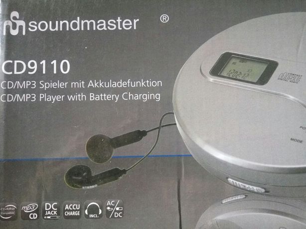 Soundmaster CD 9110 CD MP3 przenośny odtwarzacz płyt NOWY DISCMAN