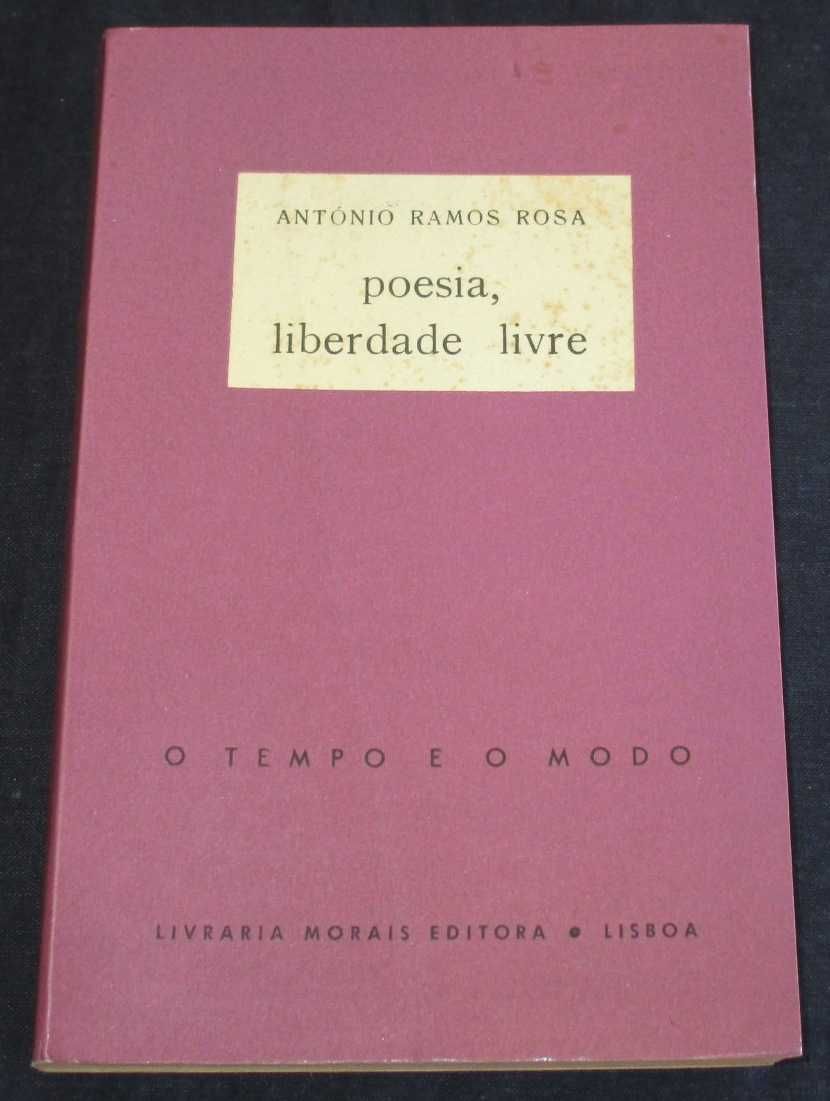 Livro Poesia Liberdade Livre António Ramos Rosa 1ª edição