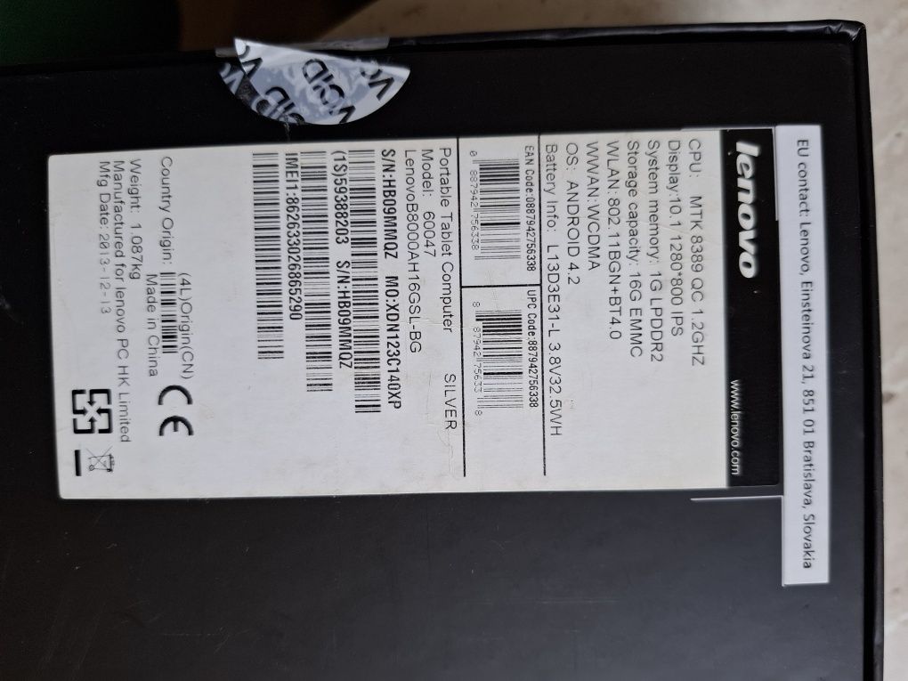 Lenovo yoga tablet 10 model 60047 SIM kamera gps stojak