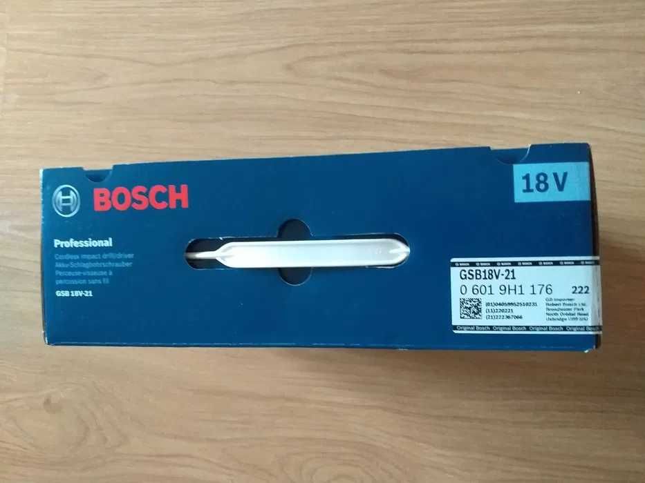 Wiertarko wkrętarka akumulatorowa udar Bosch GSB 18V-21 Professional