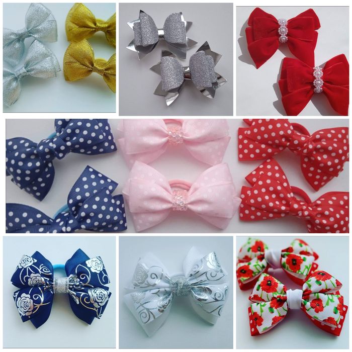 Резиночки ,заколки,обручі , пов'язки ручної роботи ,обмін.