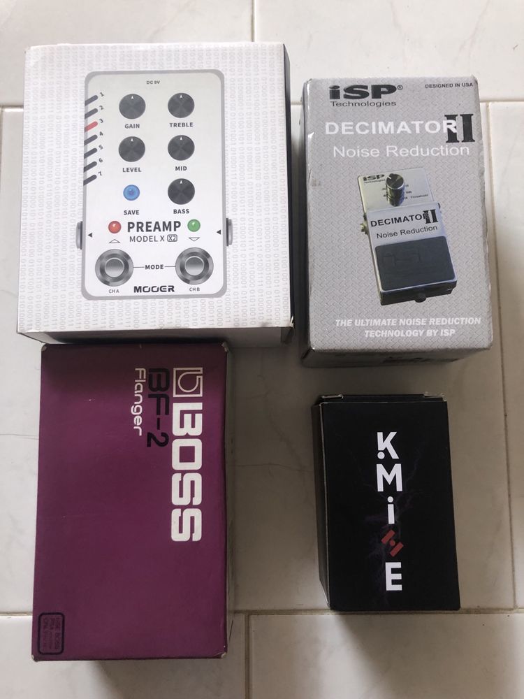 Mooer preamp X boss bf-2 isp decimator 2 kmise ultimate drive