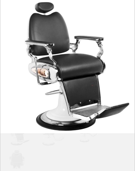 Fotel barberski Gabbiano Moto Style – nowy, nieotwierany, czarny