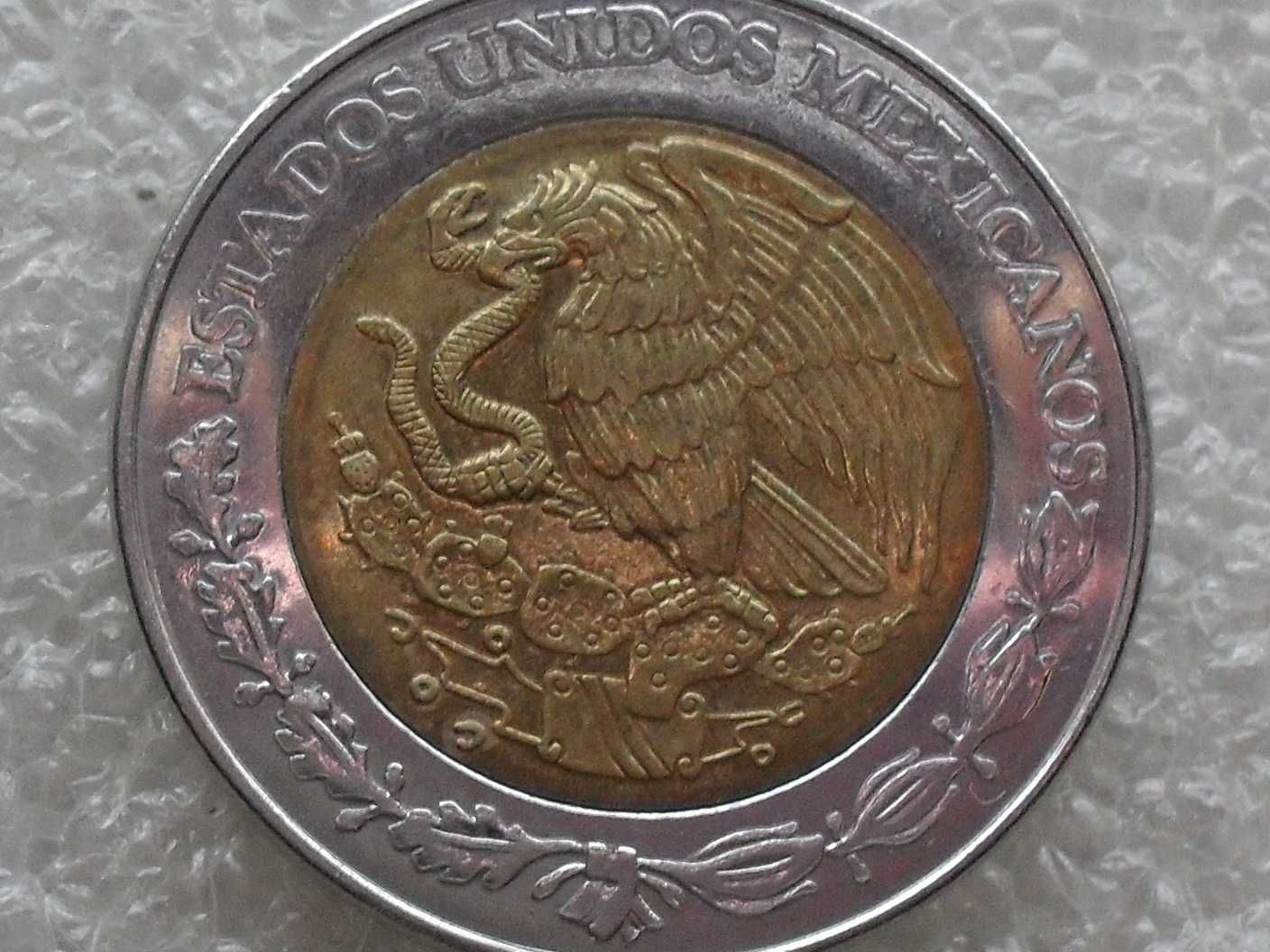 3 Piękne monety MEXICO  1,5,10 PESOS 1992 - 2005 rok.