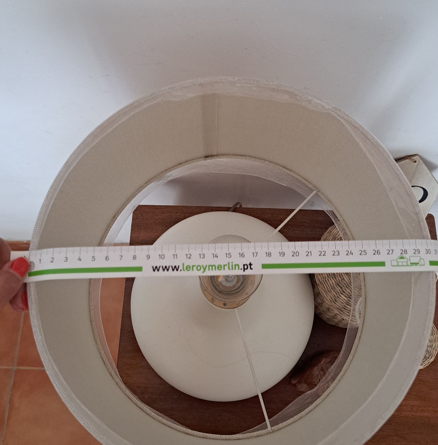 Abajur prateado 30 cm