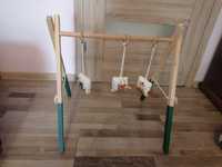 Stojak na zabawki drewniany + zawieszki / Baby Gym