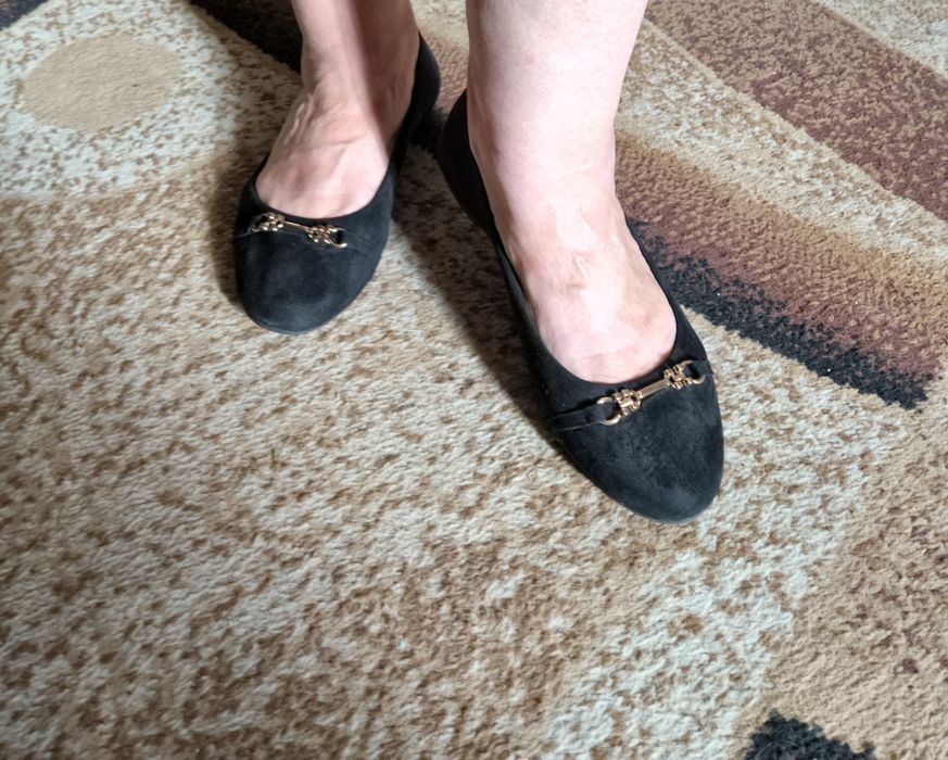 Балетки женские из искусственной замши