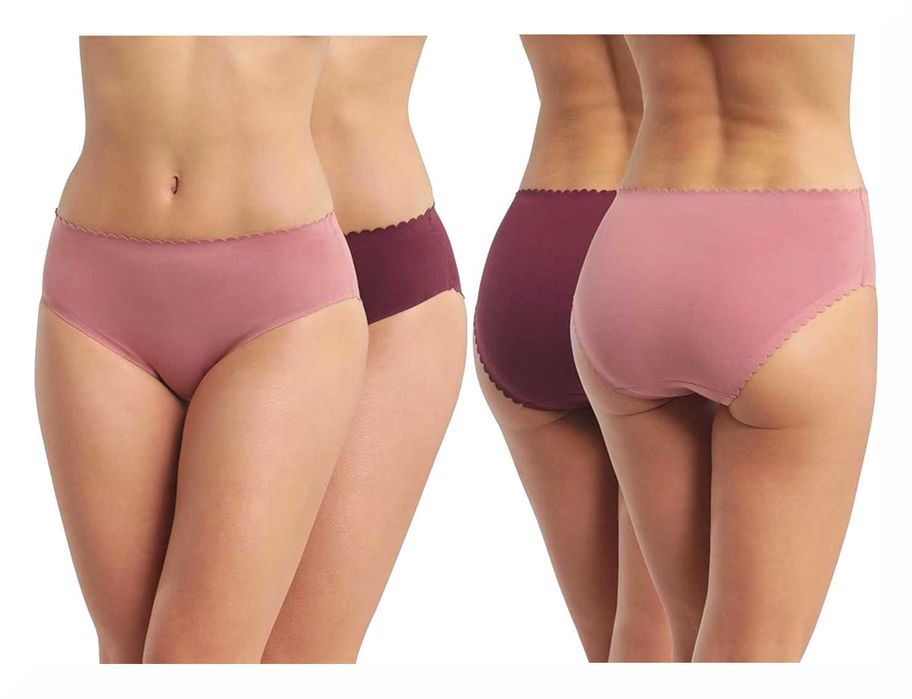 Zestaw 2 Damskich Majtek DIM Culotte Midi Body Touch Easy Róż Rubin M
