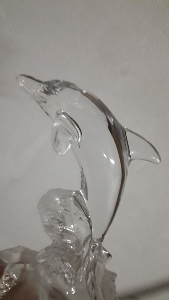 Golfinho em vidro - peça decorativa ou pisa-papéis