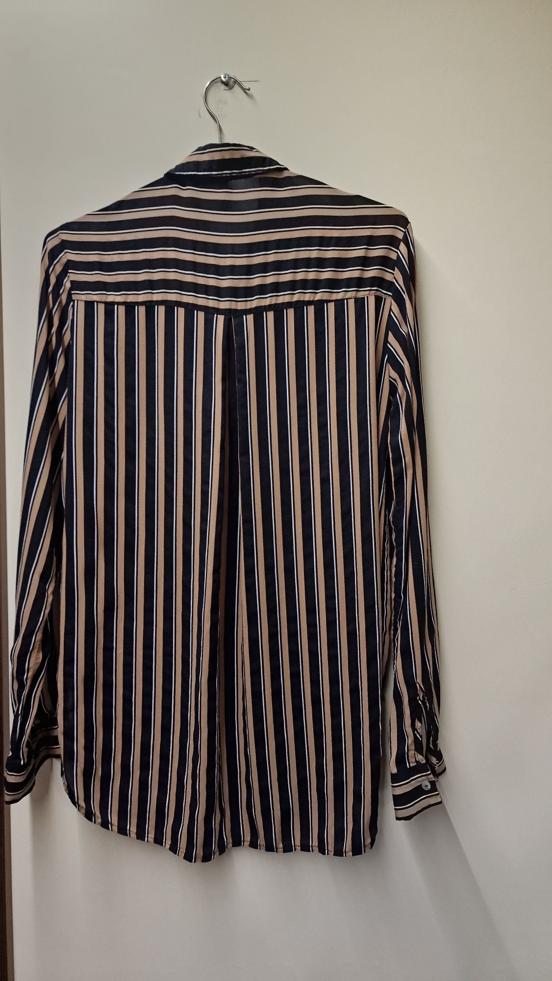 Koszula damska Stradivarius paski casual elegancka kieszenie 38 M