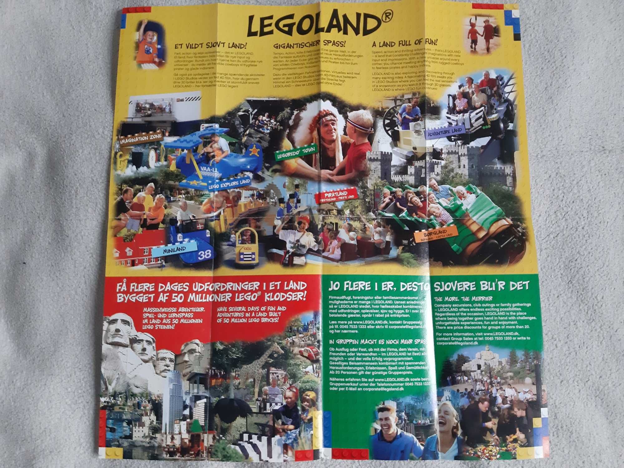 LEGO Ulotka z Legolandu z Billund 2003 rok Unikat