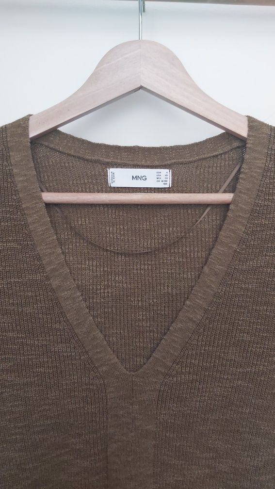 Camisola malha verde oliva da Mango
