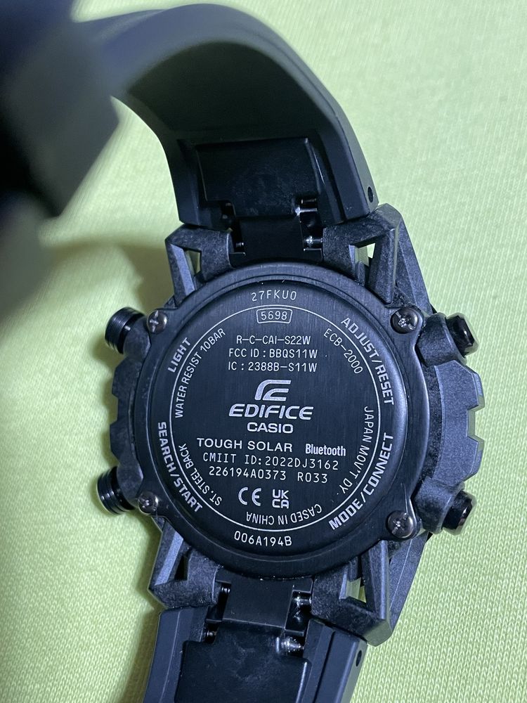 Zegarek CASIO ECB-2000 solar carbon bluetooth