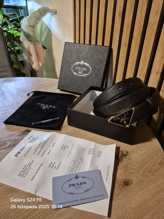 Pasek skórzany Prada 110 cm