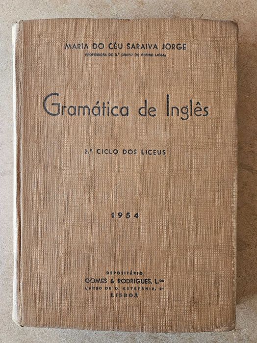 Livro antigo - Gramática de Inglês - Maria do Céu Saraiva Jorge