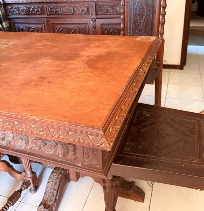 Móvel sala jantar e mesa jantar com cadeiras