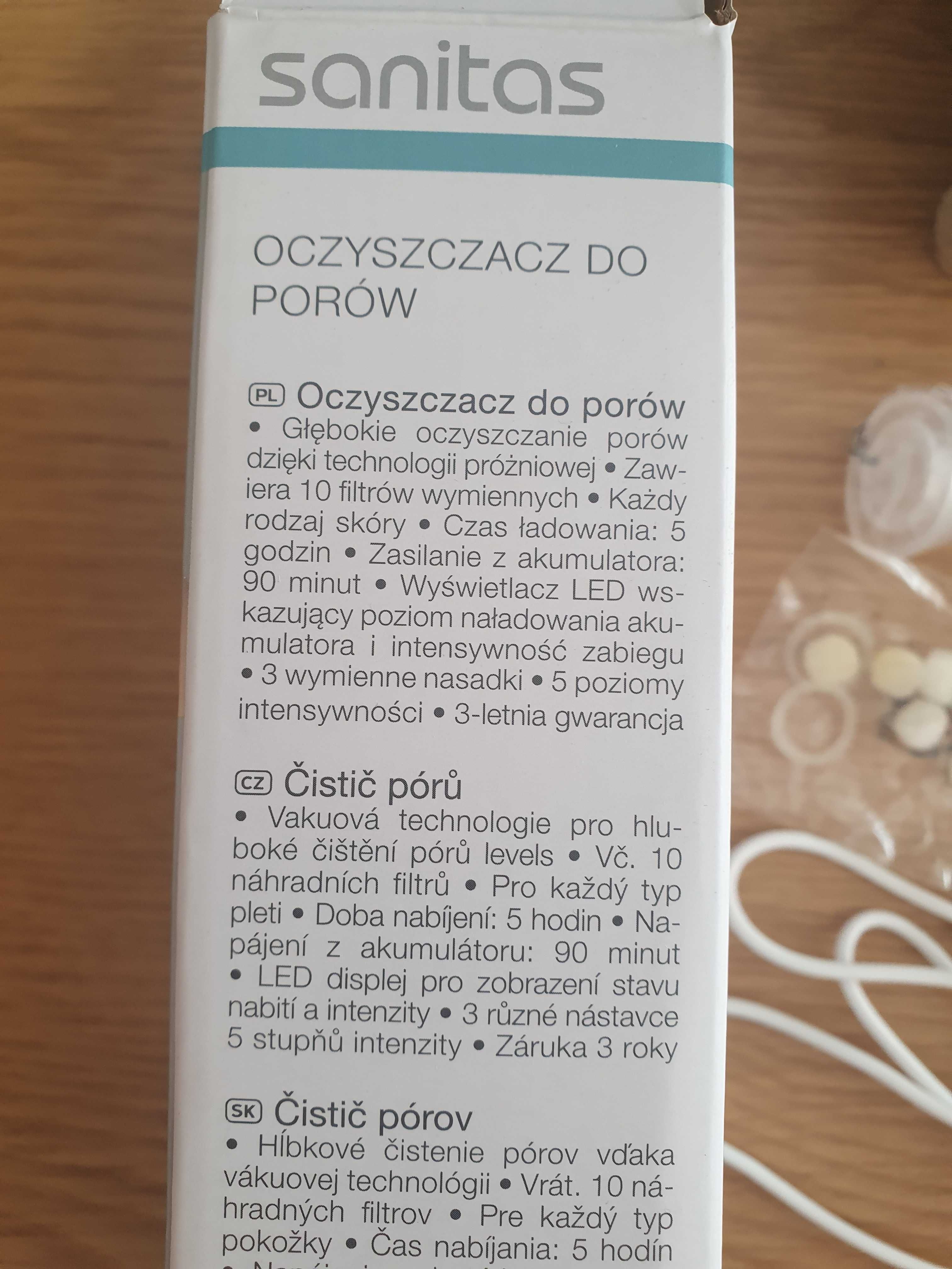 Nowy Sanitas oczyszczacz do porów na pryszcze wągry okazja