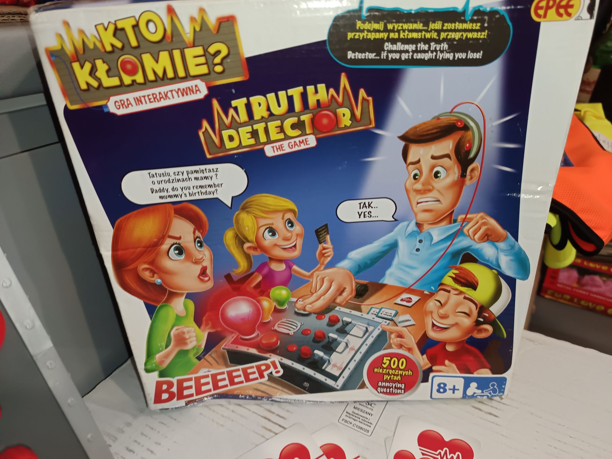 Interaktywna Gra Kto kłamie Trukht Detektor , zabawkowy wariograf