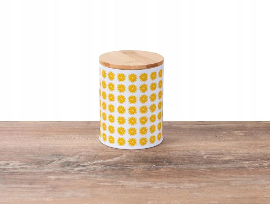 Metalowy Pojemnik Z Bambusową Pokrywką Wenko