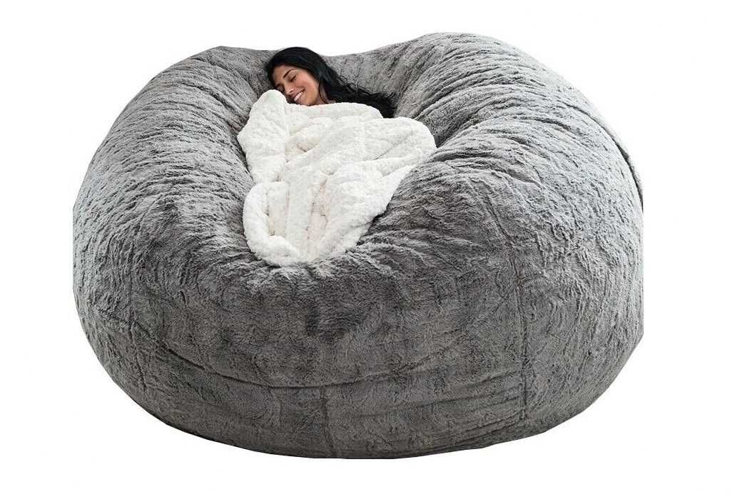 Pouf Cinza NOVO- Saco de Feijão