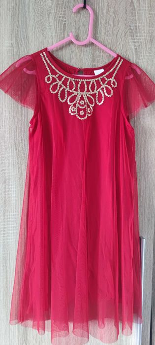 Jak nowa 134 140 Avon cekiny elegancka sukienka dla dziewczynki