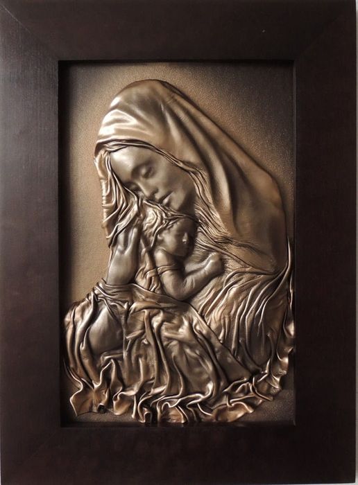 Pamiątka ślubu duża madonna z dzieciątkiem dla nowożeńców + GRAWER