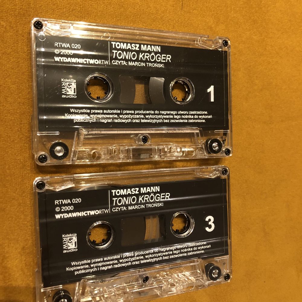 Tomasz Mann ,Marcin Troński ,Tonio Kruger kasety magnetofonowe