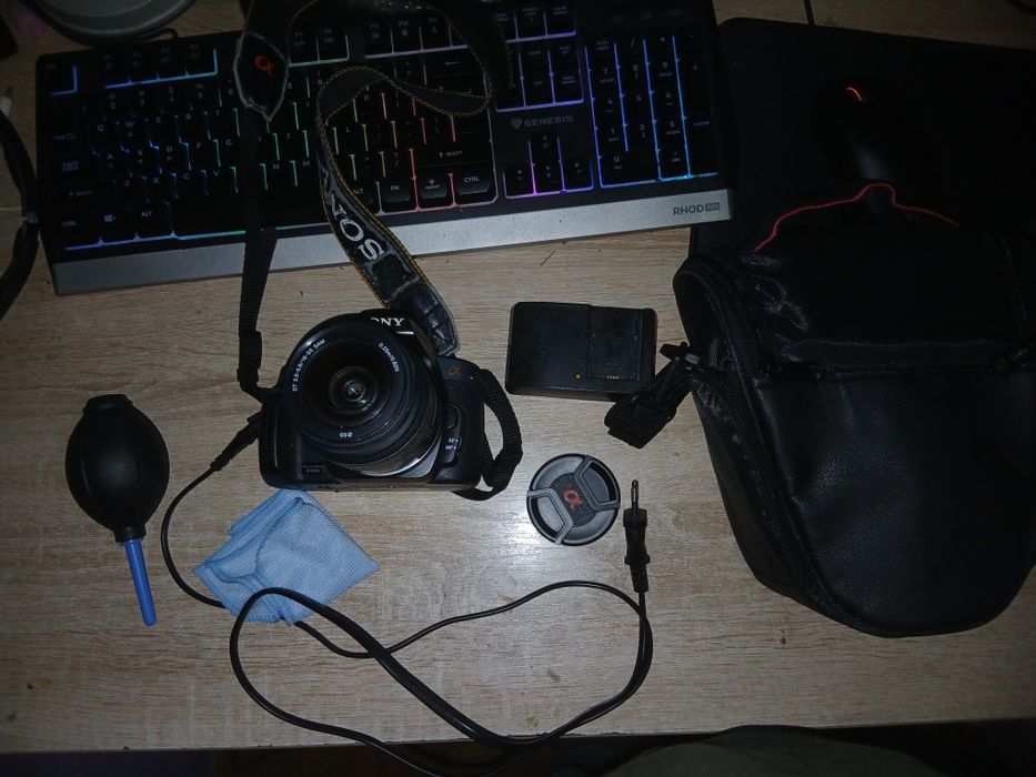 Aparat cyfrowy lustrzanka Sony a330 zestaw
