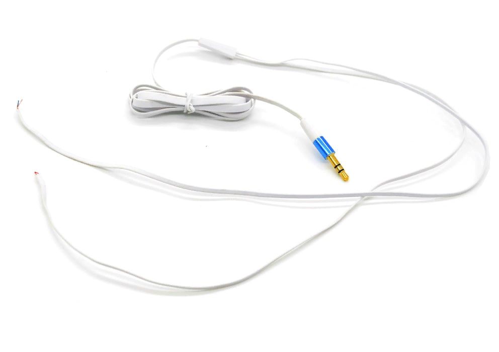 Плоский провод для наушников, аудио кабель лапша, 3мм, штекер 3.5мм
