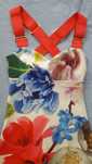 Sukienka koktajlowa midi Ted Baker na wesele w kwiaty dopasowana 34/X
