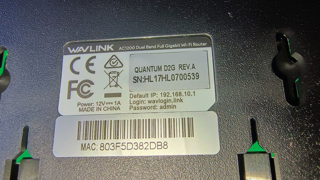 Router wifi Wavlink AC1200 Dual Band Quantum D2G