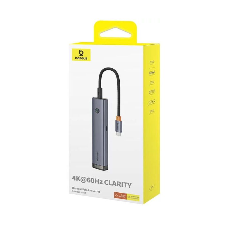Baseus UltraJoy Series 6 в 1 HUB AIR  (usb хаб, докстанція 6в1)