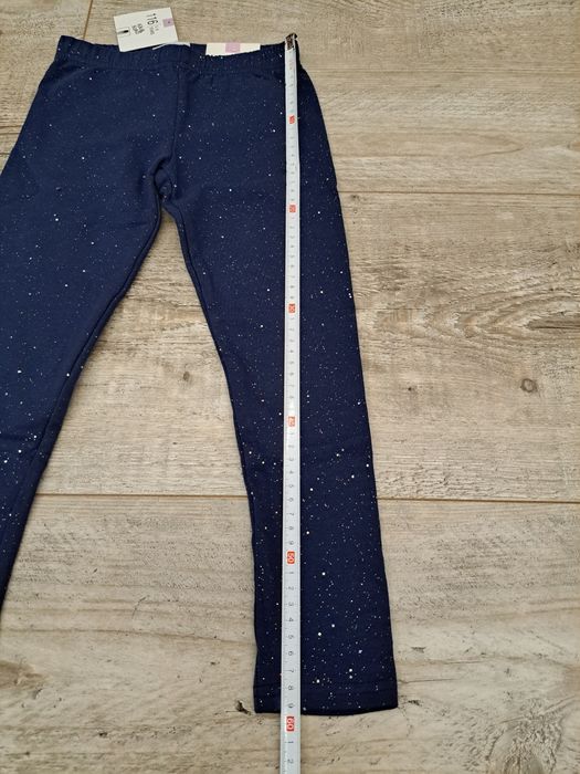 Getry/ legginsy ocieplane - granat z drobinkami - rozm 116