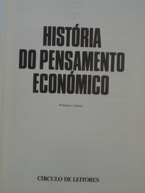 História do Pensamento Económico de Henri Denis