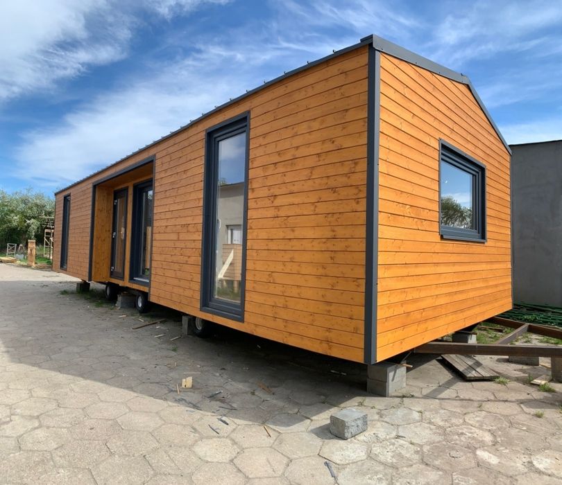 Domek modułowy, mobilny OCIEPLONY pianą PUR solidny 4x12m