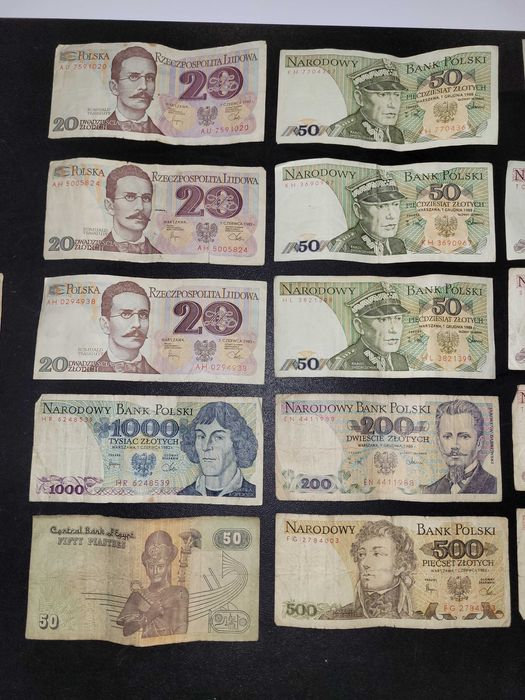 Stare Polskie banknoty + Egipt + Turcja