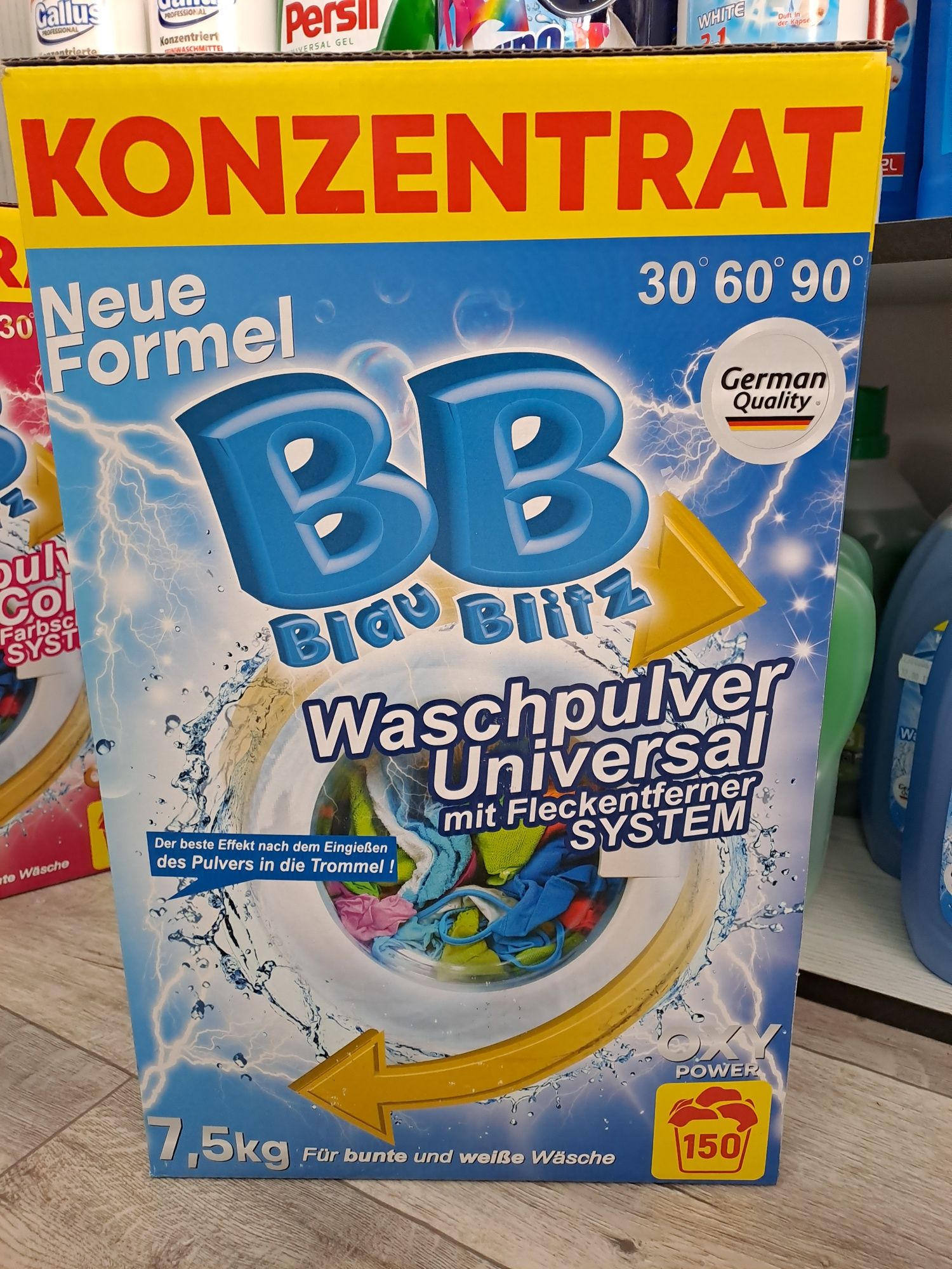 Niemiecki proszek do prania, Blau Blitz Universal 7,5 kg