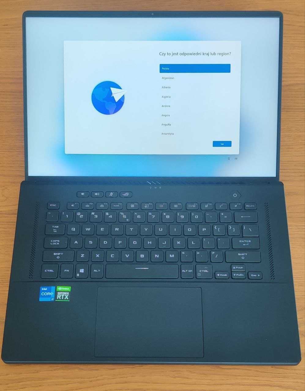 Asus ROG Zephyrus dla gracza Intel Core i7-11800, 32/1TB RTX3070 Win