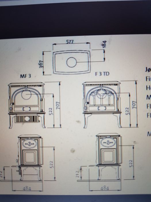 Jotul 3 piec kominek koza w ciemnej emailii  9 kw