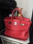 Torebka Hermes Birkin red