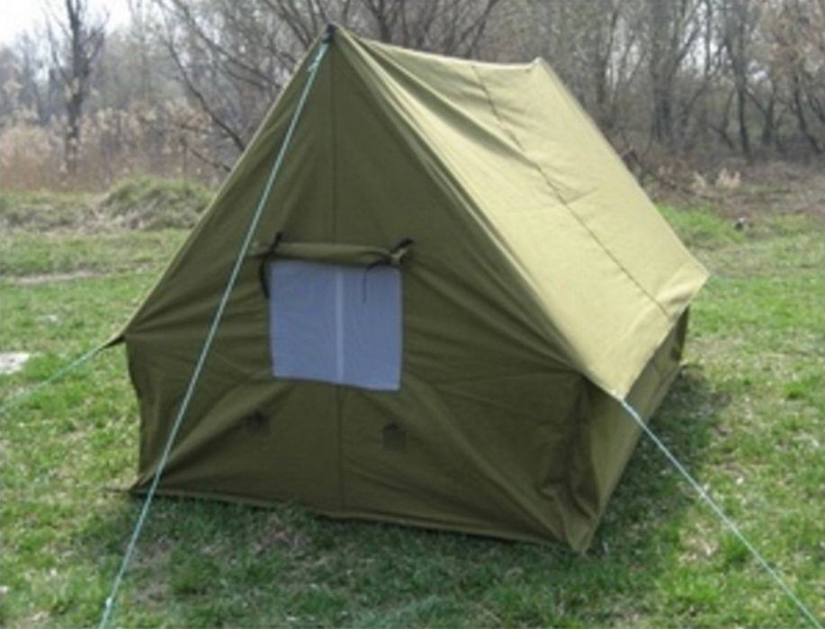 Палатка на 2-3 места,качество СССР, натуральный брезент, с окном.